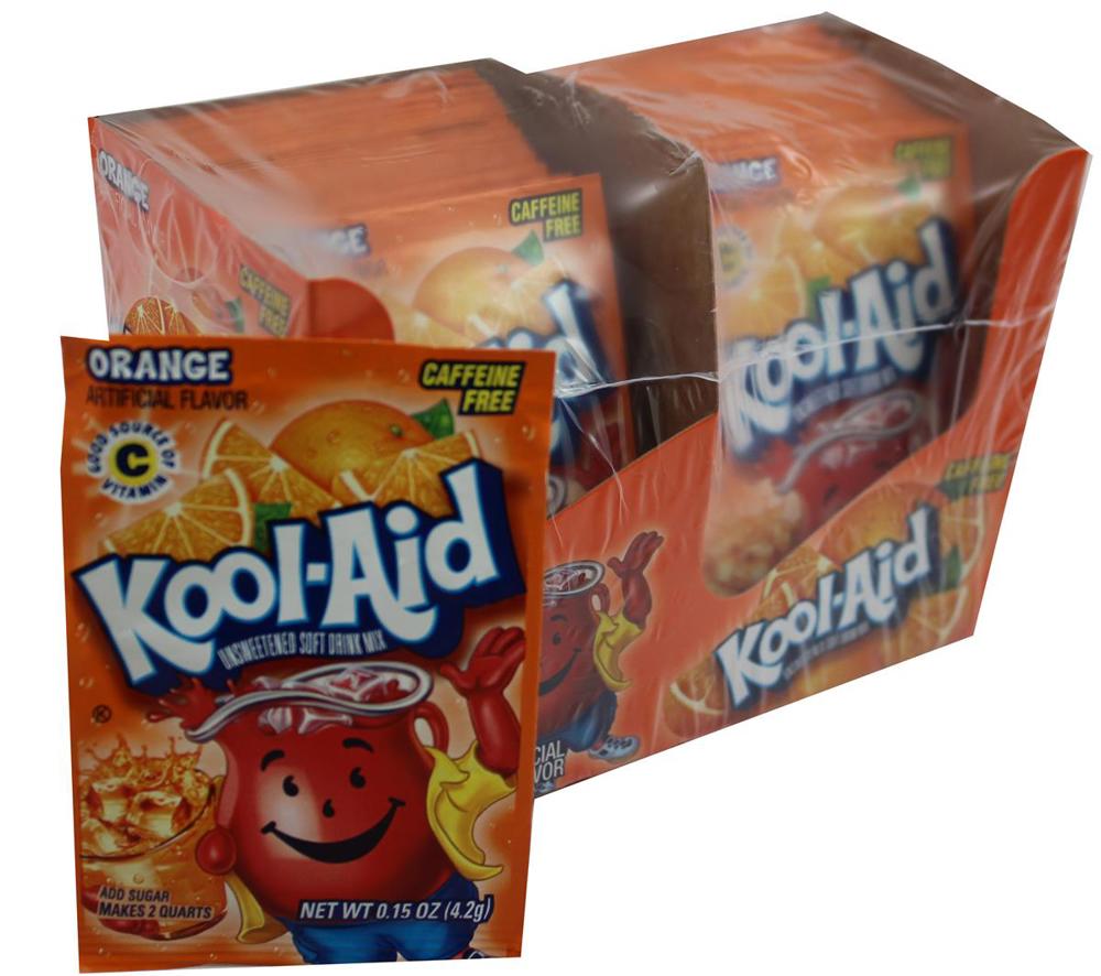 Kool-Aid Unsweetened 2QT Orange 4/48ct 0.15oz