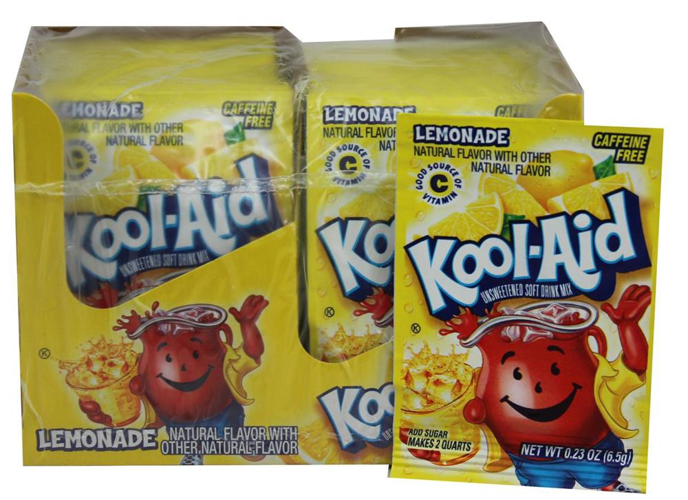 Kool-Aid Unsweetened 2QT Lemonade 4/48ct 0.23oz