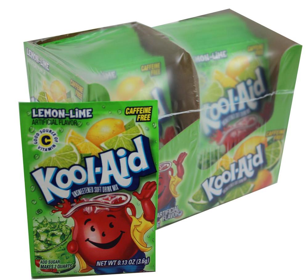 Kool-Aid Unsweetened 2QT Lemon Lime 4/48ct 0.13oz