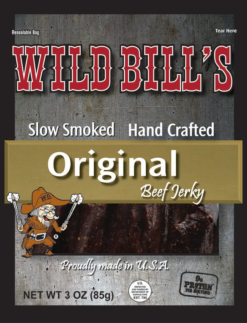 Wild Bill Beef Jerky Original 12ct 3oz