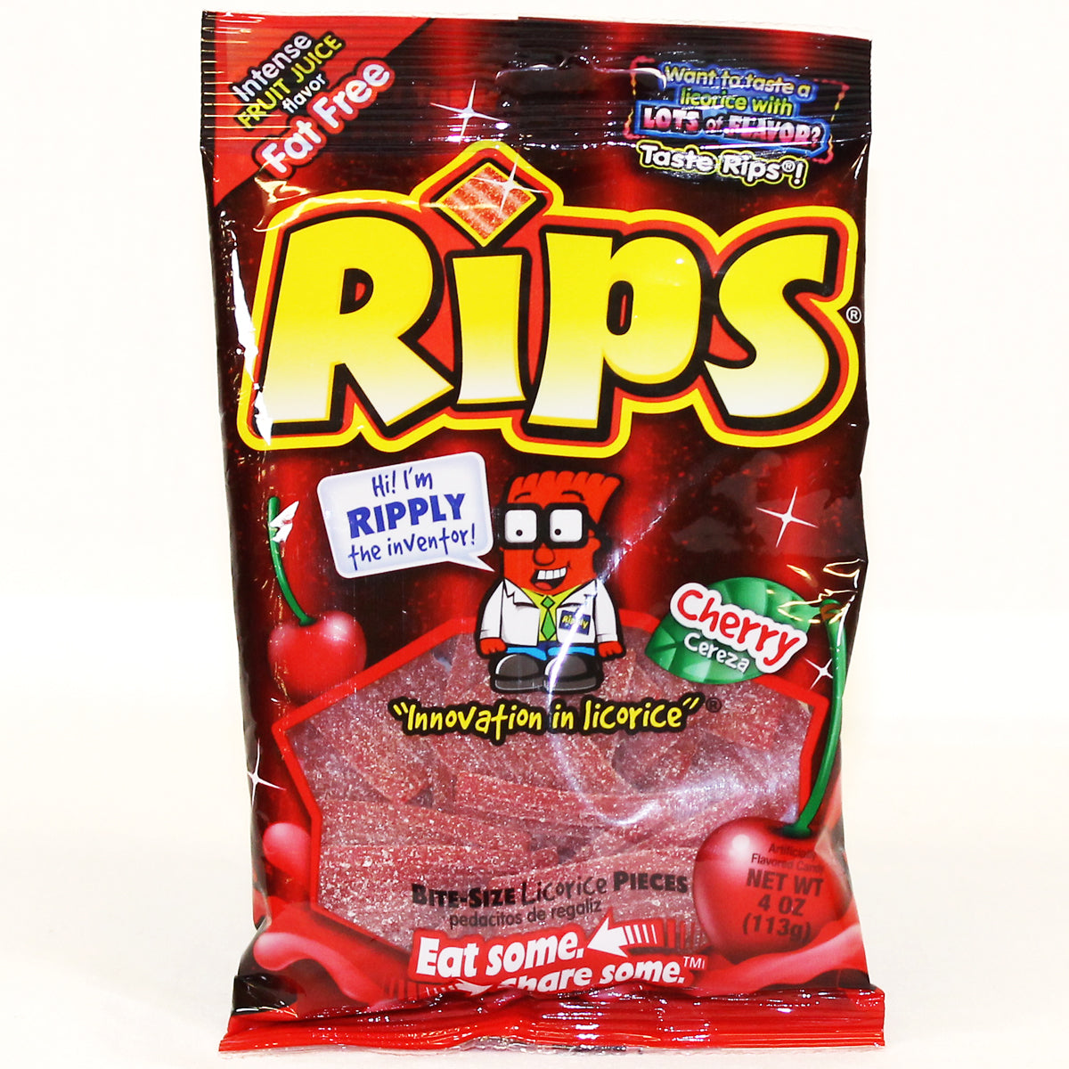 Rips Bite-Size Cherry Pieces 4.0 oz. Peg Bag