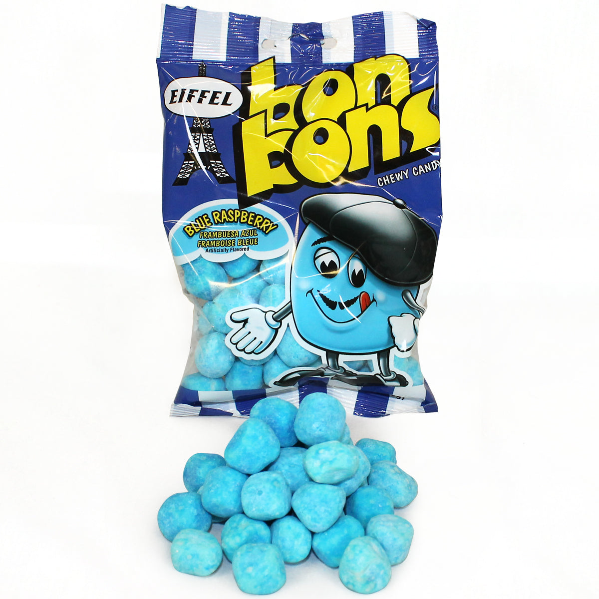 EIFFEL bonbons Chewy Candy 4.0 oz. Blue Raspberry Peg Bag