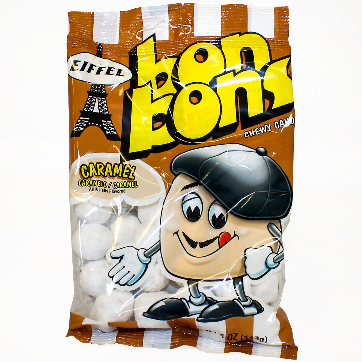 EIFFEL bonbons Chewy Candy 4.0 oz. Caramel Peg Bag