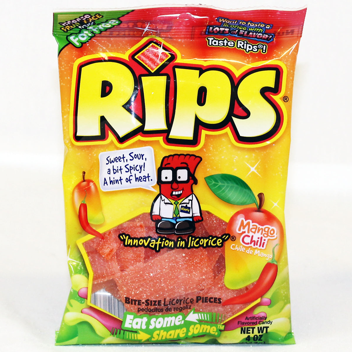 Rips Bite-Size Mango Chili Pieces 4.0 oz. Peg Bag