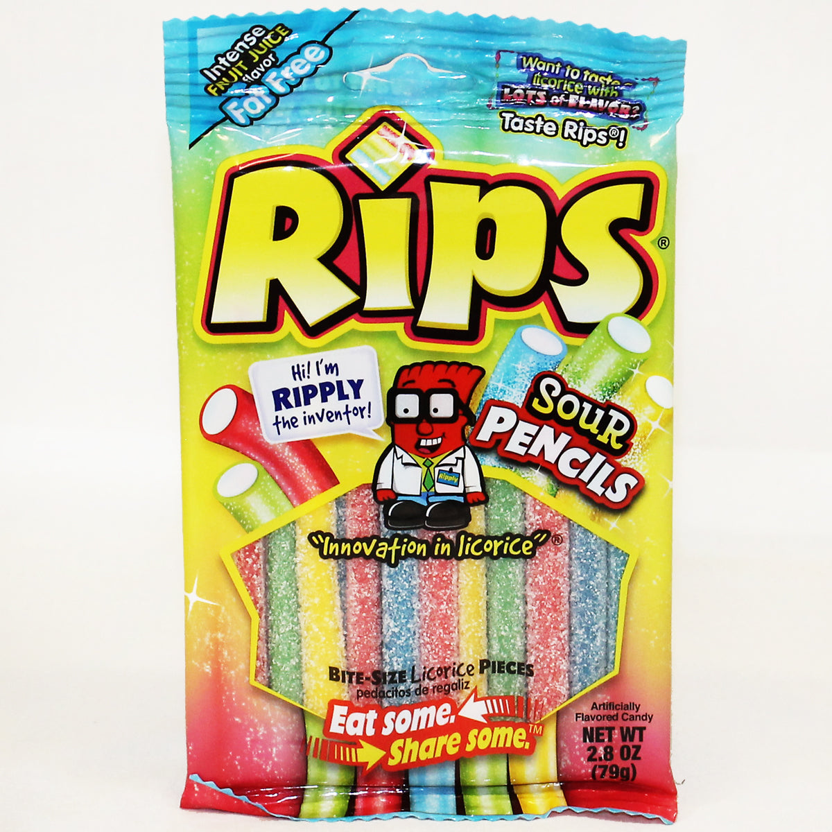 Rips SOUR Pencils 2.8 oz. Peg Bag