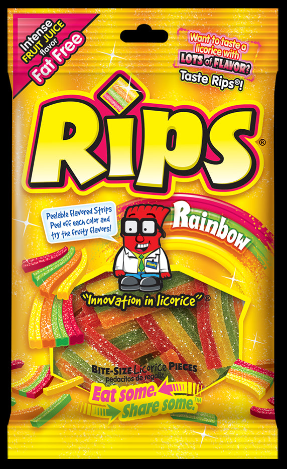 Rips BtSz Peelable Rainbow 5.5oz Peg Bag