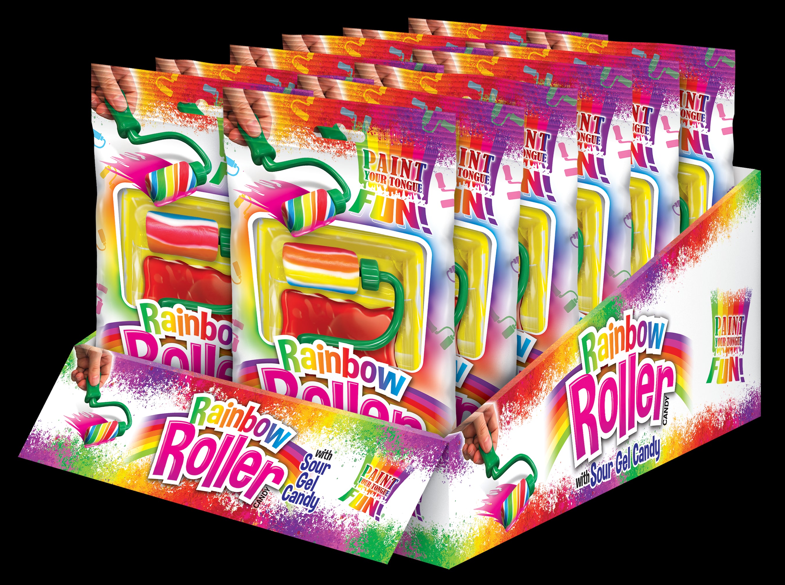 Foreign Candy Rainbow Roller Candy Display Carton .78oz 8/20