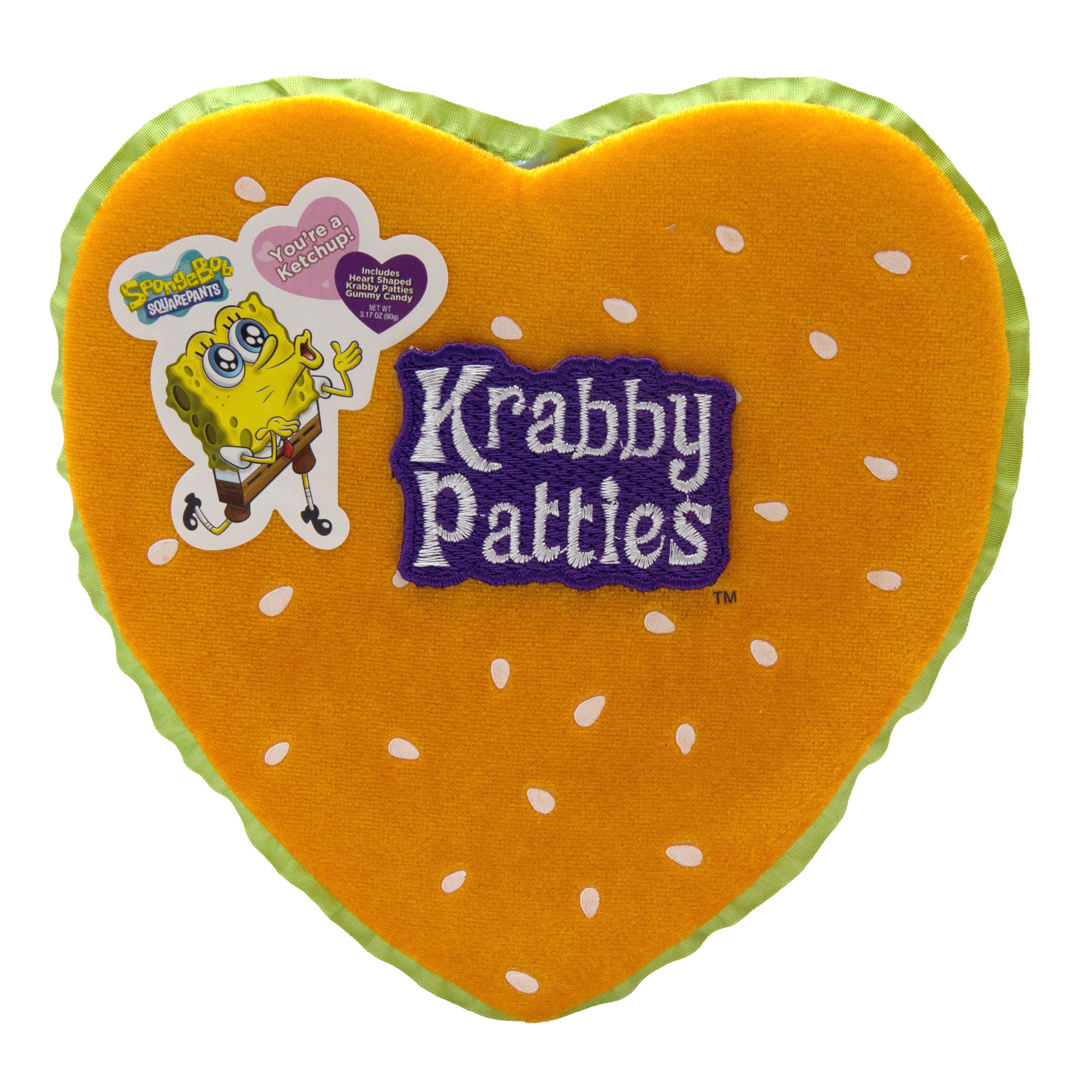 Krabby Patties Plush Heart Box 3.17oz 6ct