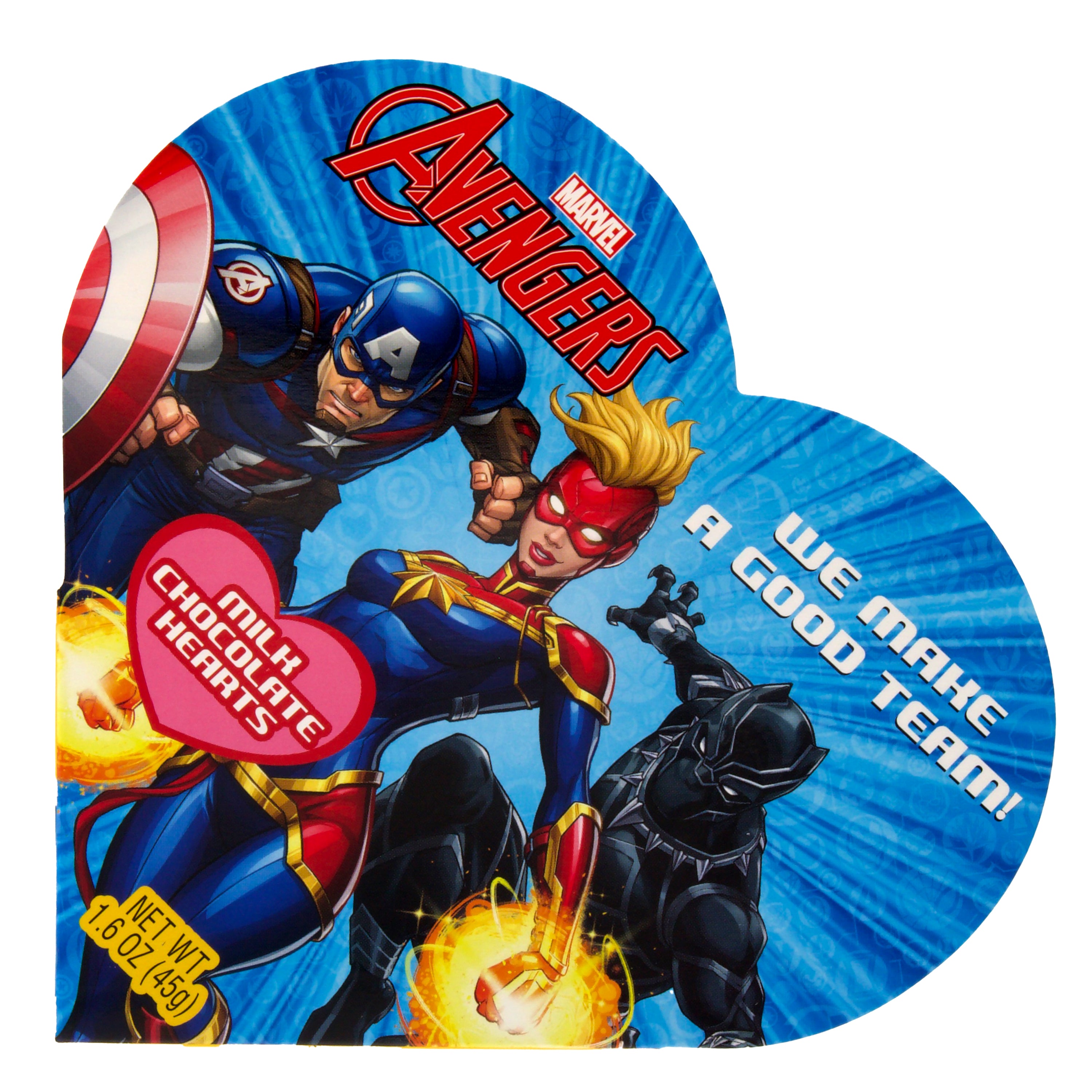 Marvel Asst. Milk Choc Heart Boxes - Avengers/Spiderman 1.6oz 24ct