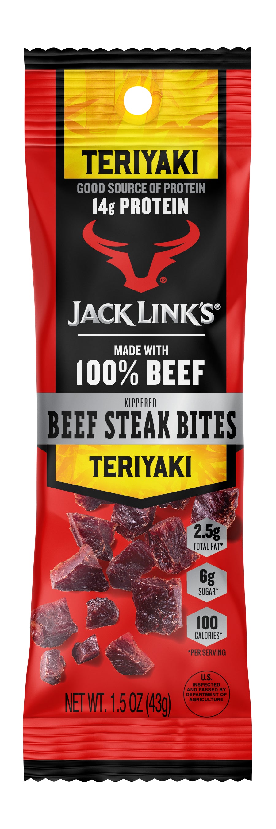 Jack Link's Beef Steaks Teriyaki Bites 12/8ct 1.5oz exp 9/4/20