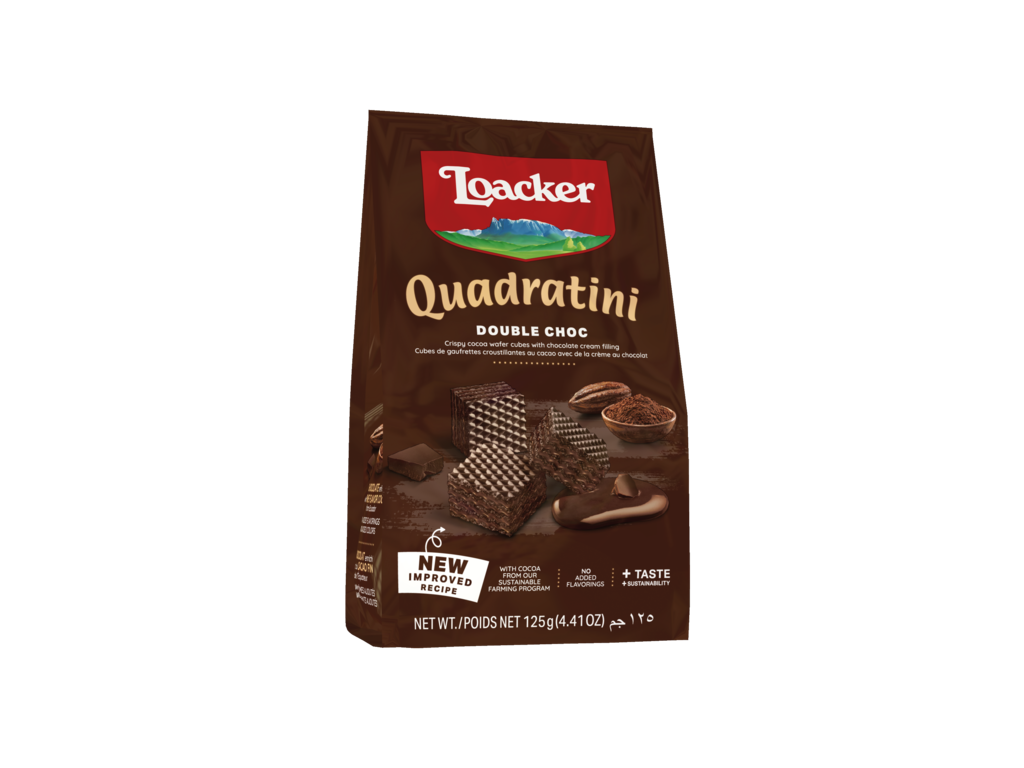 Loacker Quadratini Double Chocolate 125g (4.41oz) 1/6ct