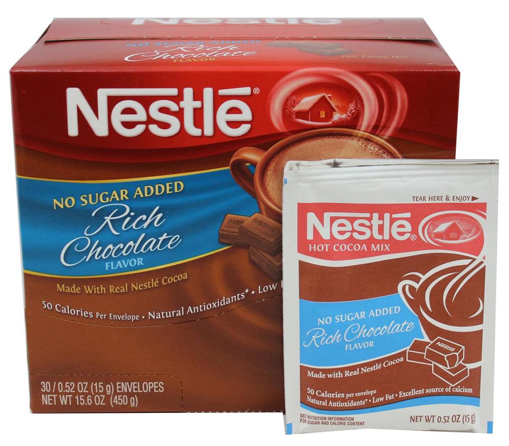 Nestle Hot Cocoa Sugar Free 6/30ct 0.28oz