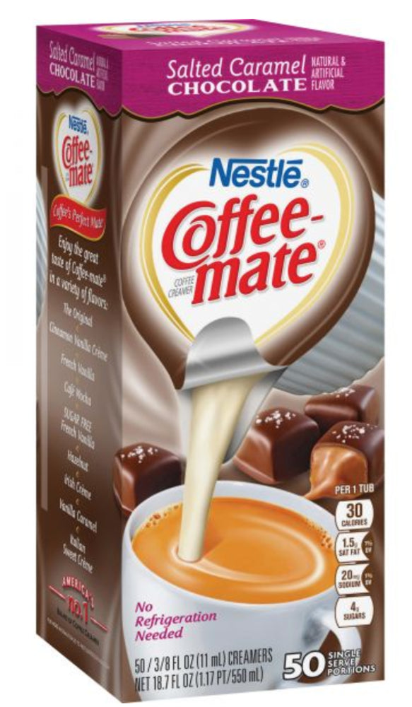 Nestle Coffee Mate Liquid 50 ct Salted Caramel 4/50ct .375oz