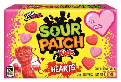 Sour PATCH HEARTS Val THTR BOX 12/3.1oz