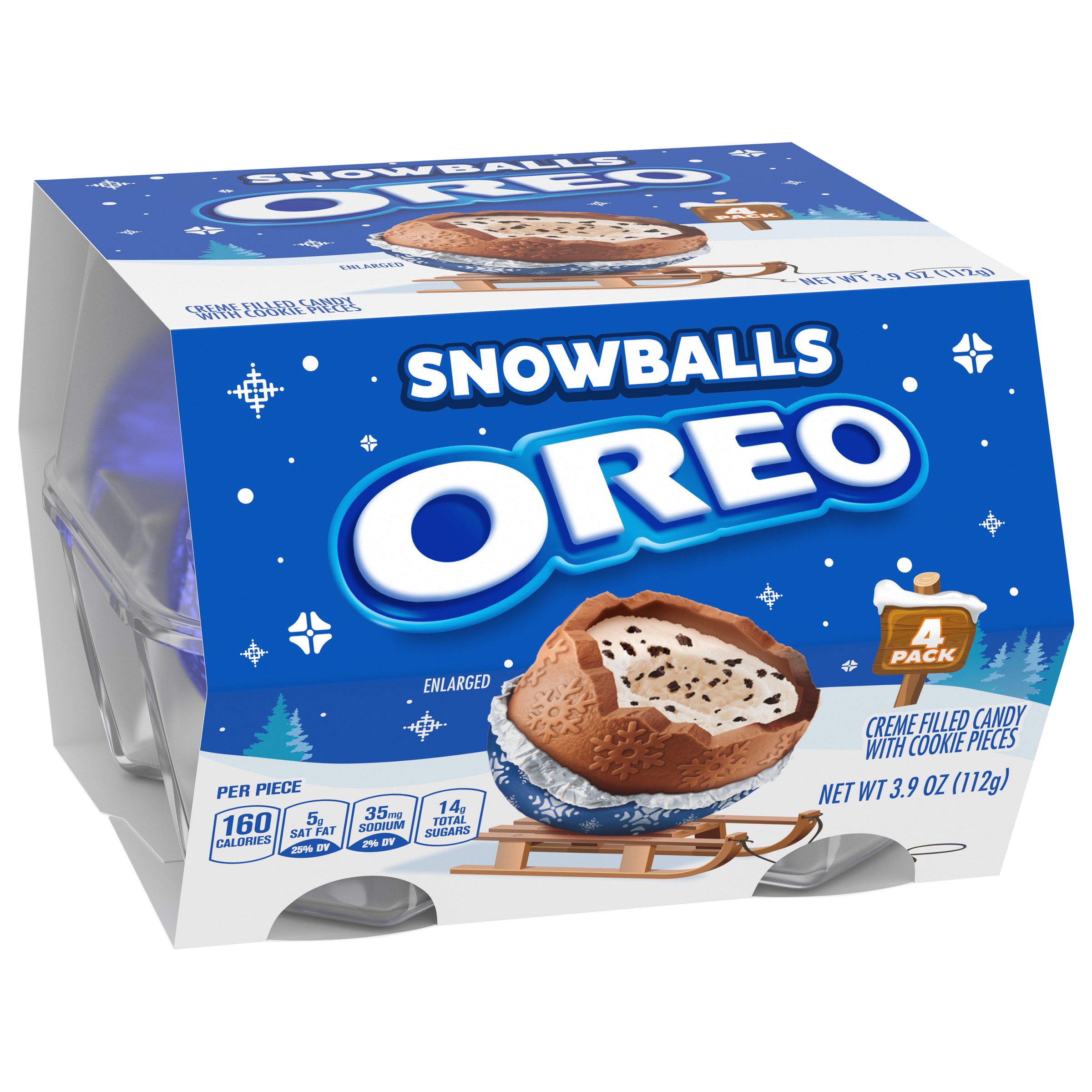 Choc Oreo Snowballs 3.95 oz  8ct