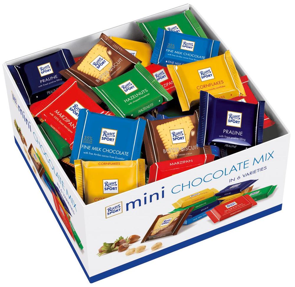 Ritter Sport Colorful Mini's Variety(milk,buter bisc,cornflake,marzipan,hazlnut,praline)