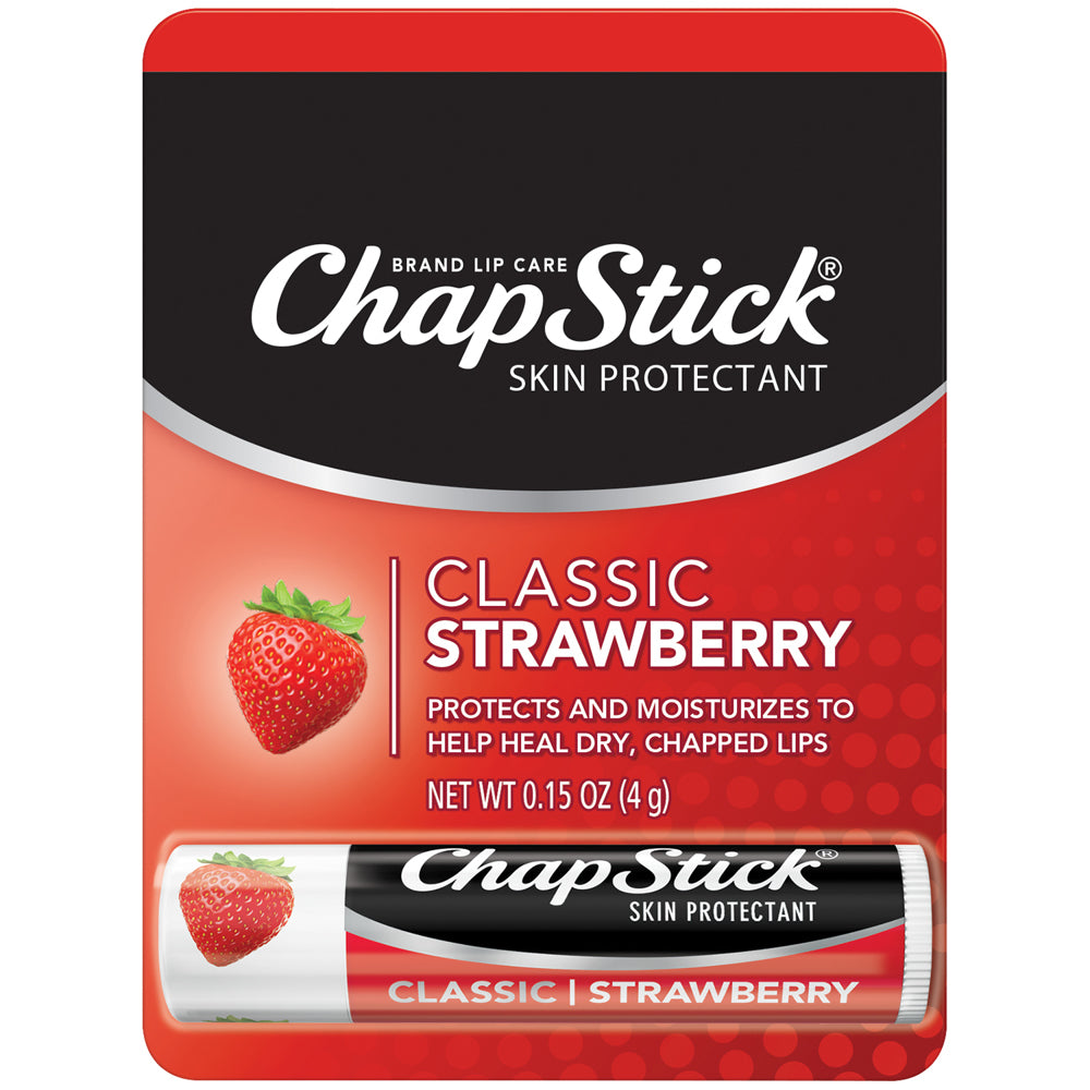 Chapstick Classic Strawberry Stick .15oz BC Ctr Display 12/12ct