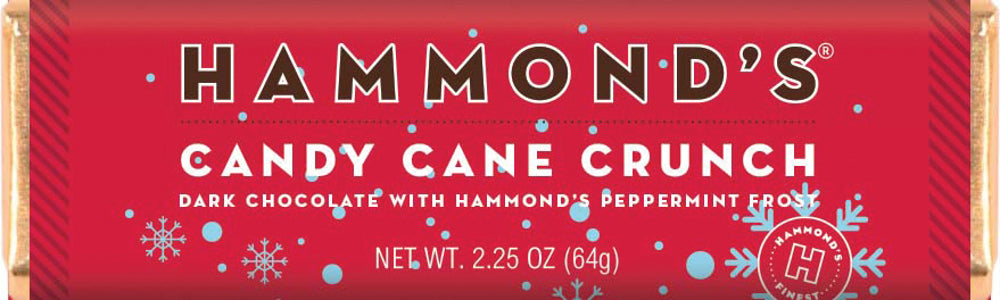 Hammond's Choc Bar Candy Cane Crunch DC 2.25 oz 12/12ct