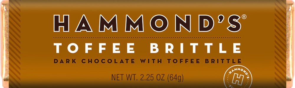 Hammond's Choc Bar Nat Toffee Brittle DC 2.25 oz 12/12ct