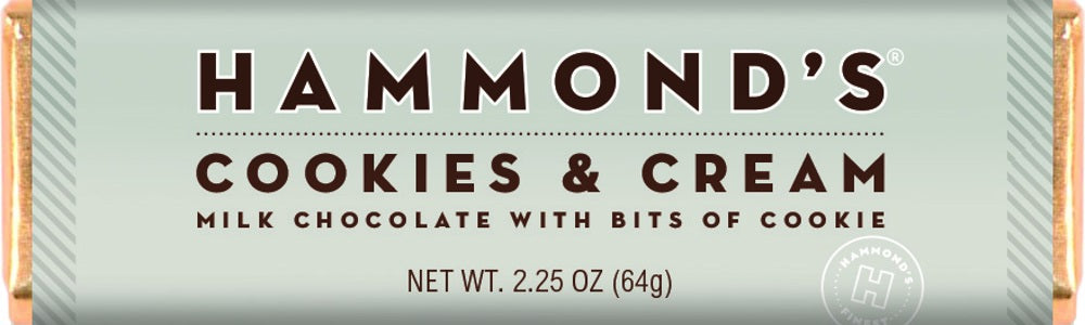 Hammond's Choc Bar Cookies & Cream MC 2.25 oz 12/12ct