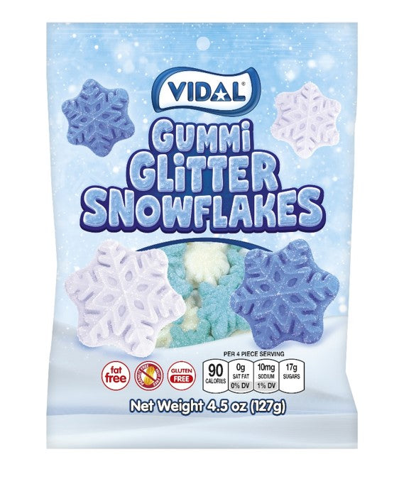 Vidal Christmas Gummi Snowlake (Van/Rasp ) 4.5 z 1/14ct