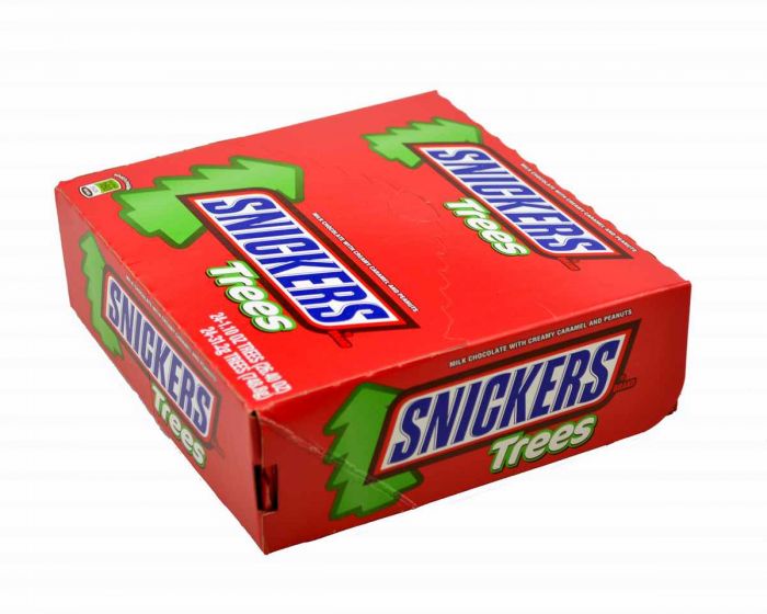 M&M Mars Christmas Snickers Tree Xmas 4/24ct 1.1oz