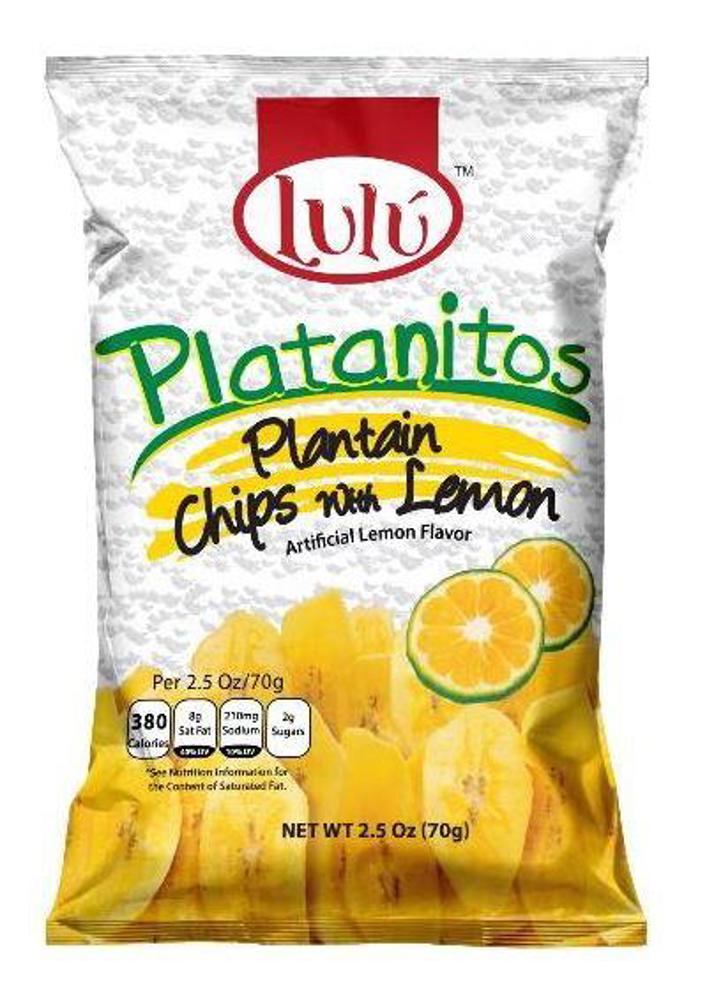 Lu Lu Plantain Chips Lemon 30ct 2.5oz