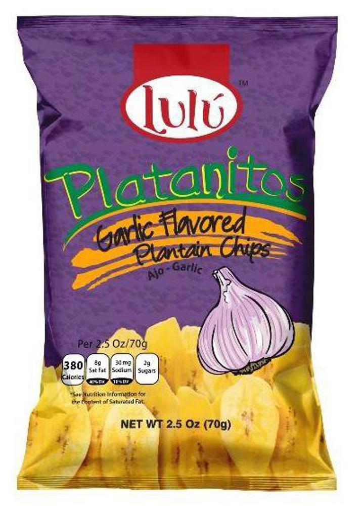 Lu Lu Plantain Chips Garlic 30ct 2.5oz