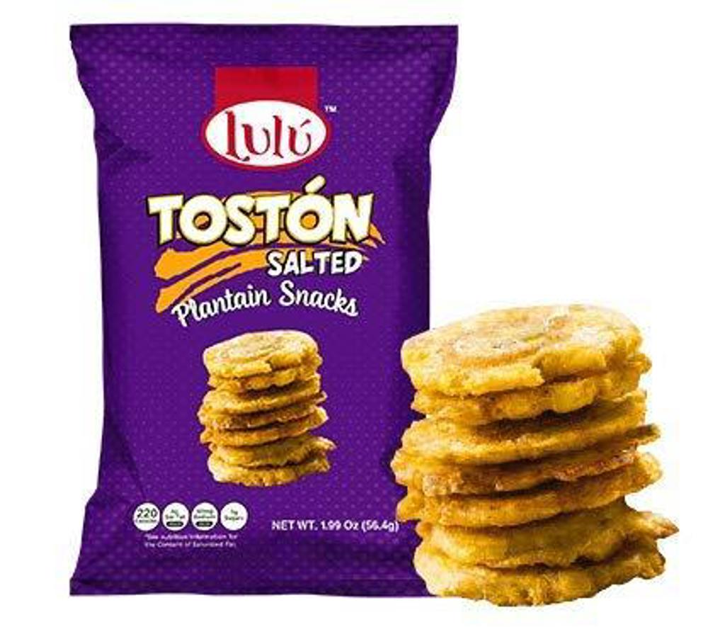 Lulu Tostone Salted Plaintain Snacks 1.99 oz   1/24ct