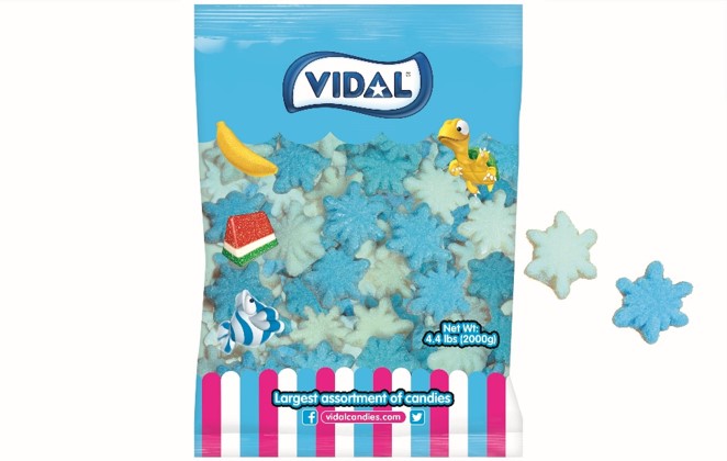 Vidal Bulk Gummi Snowflakes 2.2lb   1/12ct