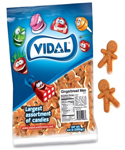 Vidal Bulk Christmas Gingerbread Men  4.4 Lb. 1/6ct