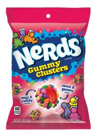 Nerds Gummy clusters Medium Peg Bag 5 oz  1/12ct