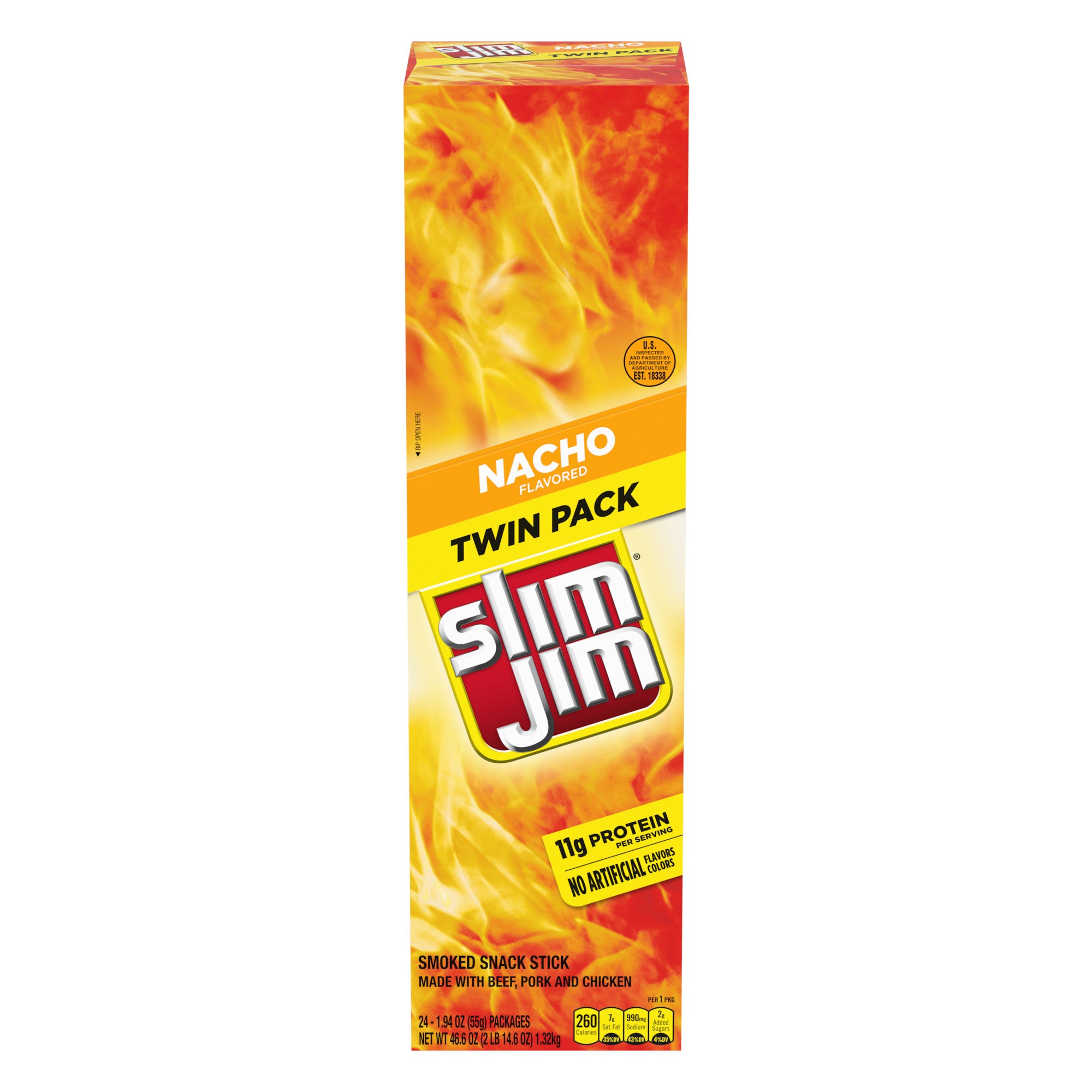 Slim Jim Giant Twin Pack Nacho 1.94oz 6/24ct