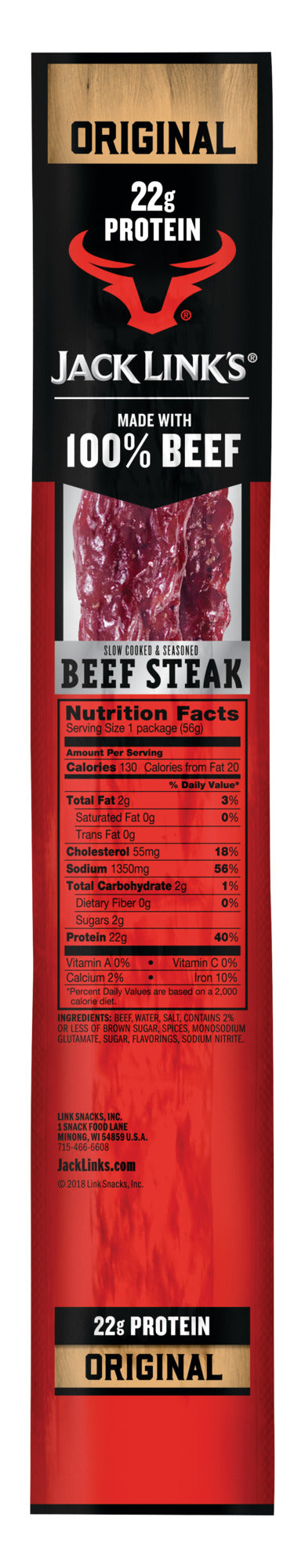 Jack Link's Steaks Beef Original 12/12ct 2oz