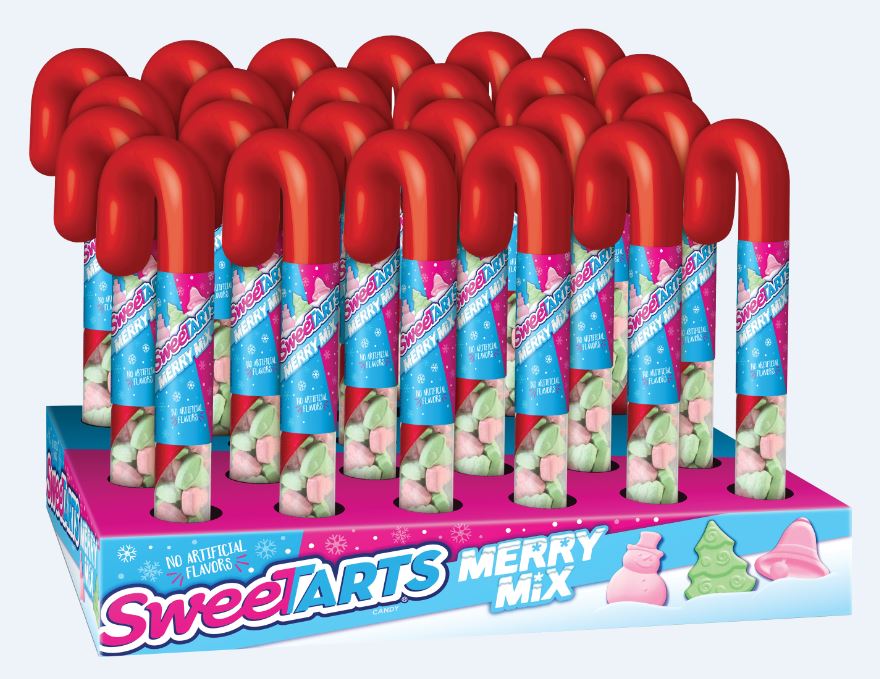 Nestle Christmas Wonka SweeTarts Mini Candy Cane 24ct 1.2oz