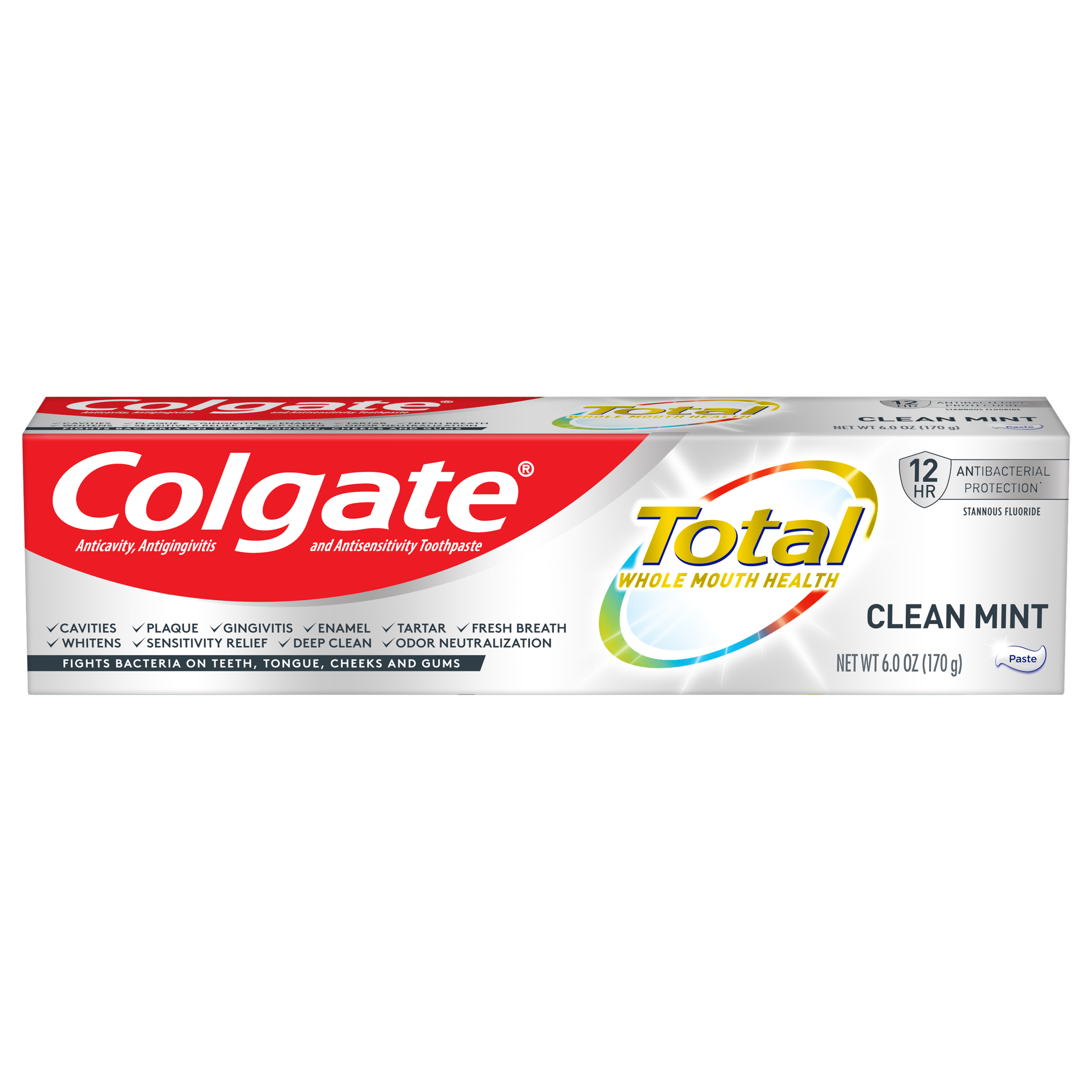 Colgate Total Toothpaste Clean Mint 6oz 4/6ct