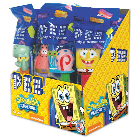 Pez Poly Pack Assortment Spongebob 12/12ct 0.58oz