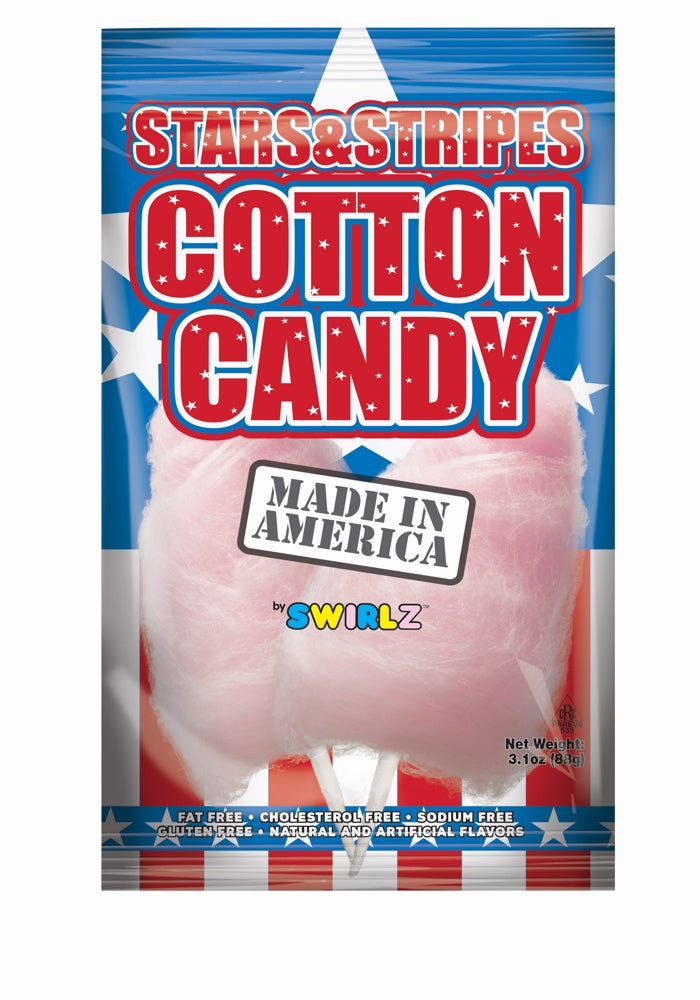 Taste Of Nature Cotton Candy Stars Stripes Clip Strip 12ct 3.1oz