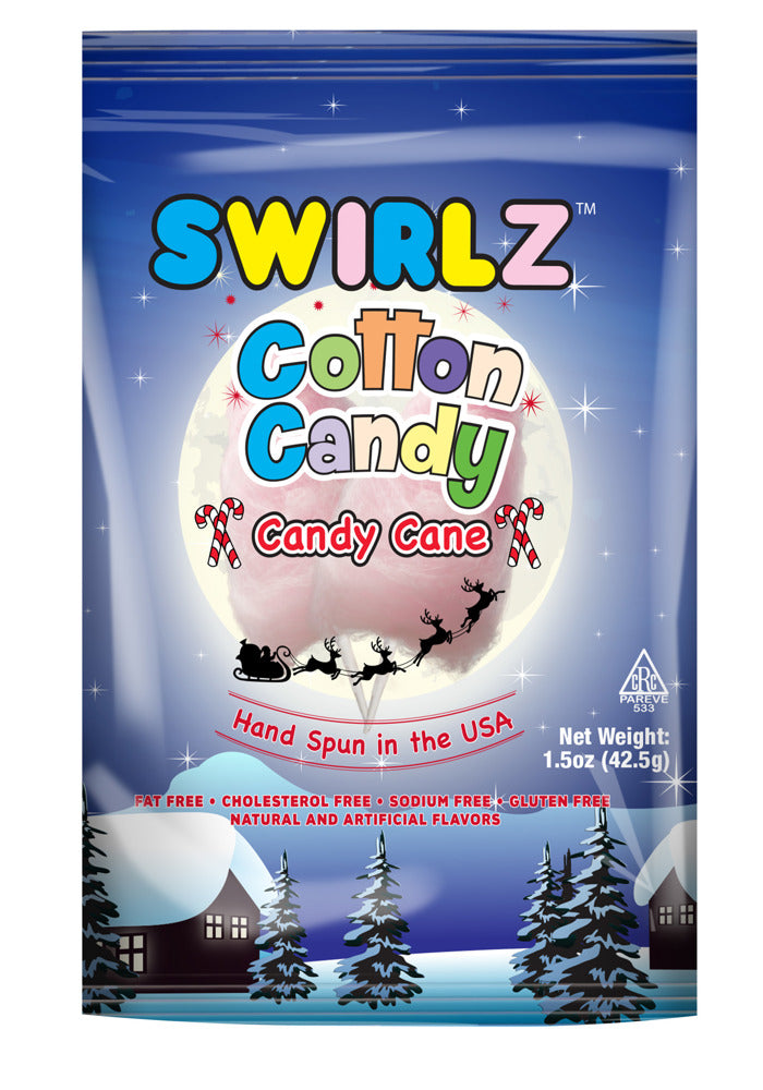 Swirlz® Candy Cane Cotton Candy 1.5oz/12ct