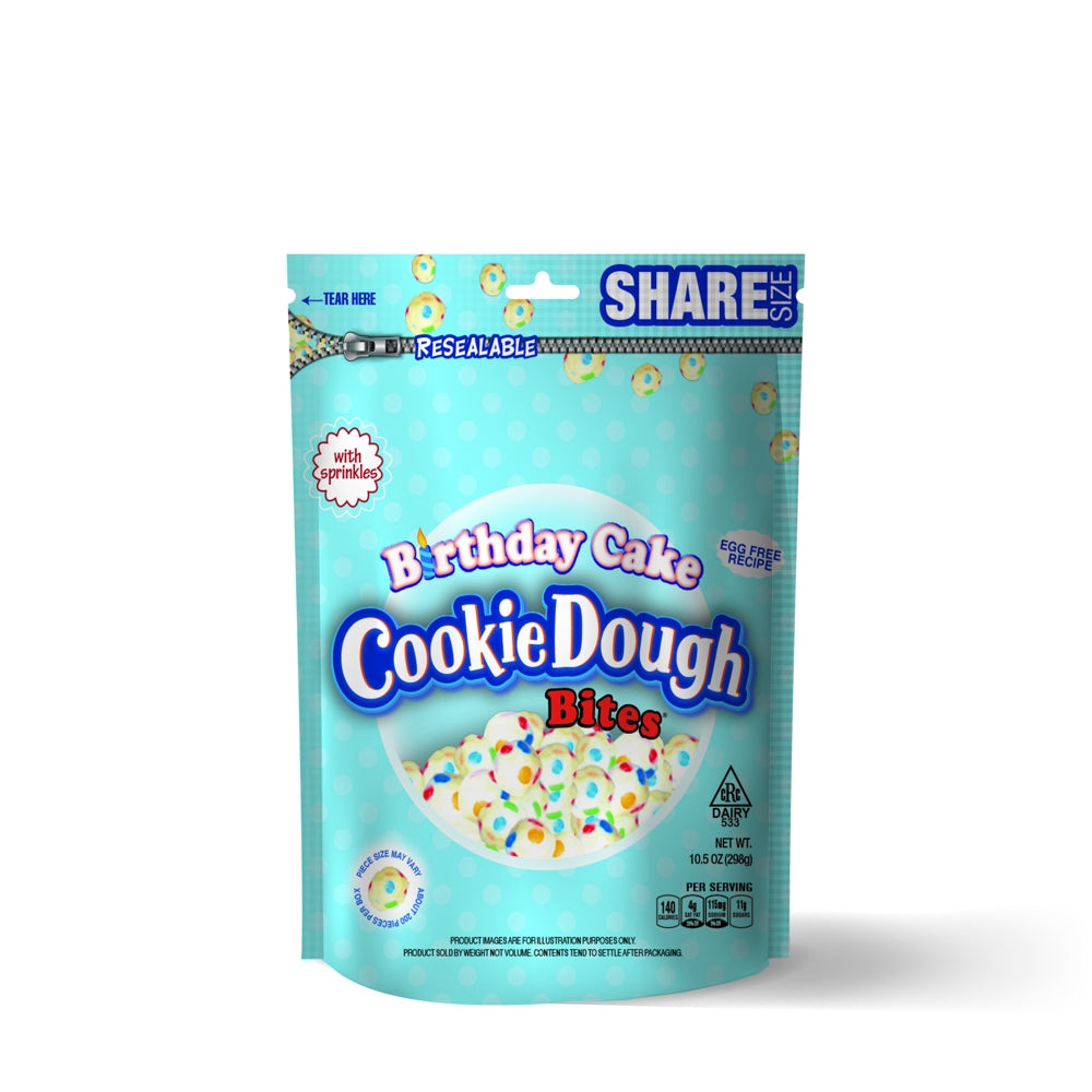 Cookie Dough Dessert Toppings - Birthday Cake 8.5oz/10ct