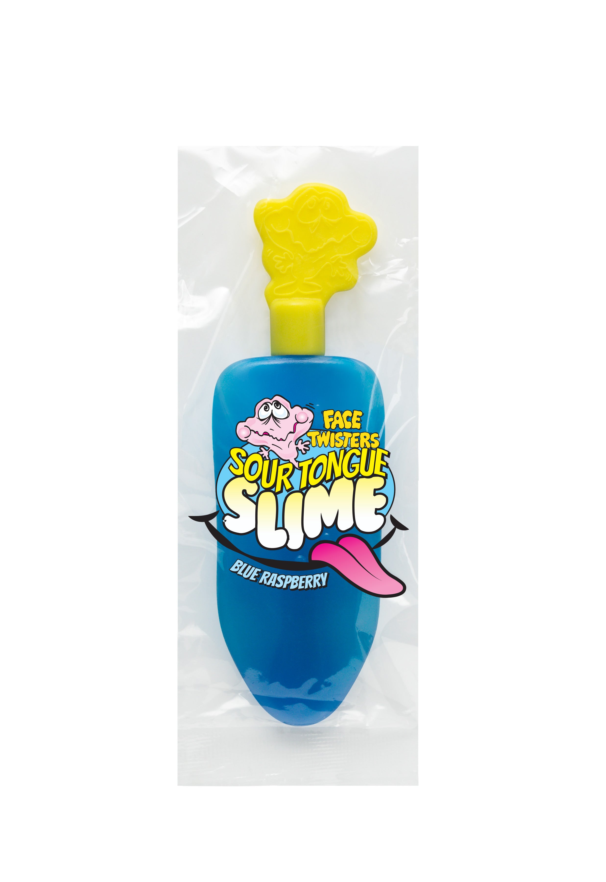 Face Twisters Sour Tongue Slime Blue Ras/Chry 1.4 oz 6/24ct