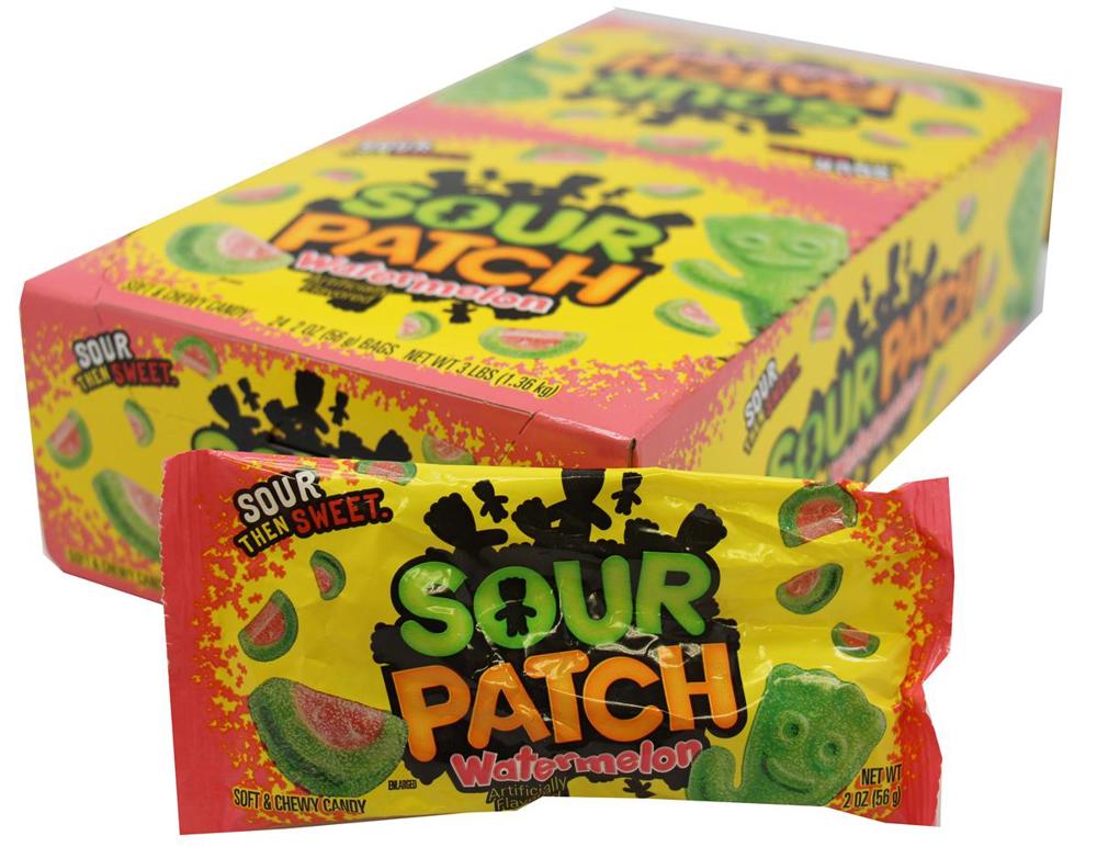 Mondelez 1.8oz & 2oz Bags Sour Patch Watermelon 12/24ct 2oz