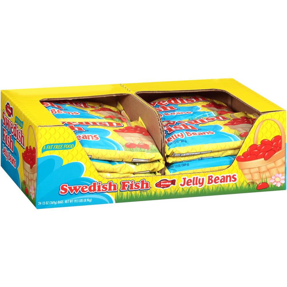 Mondelez Easter Sweedish Fish R  Jelly Beans 24ct 13oz