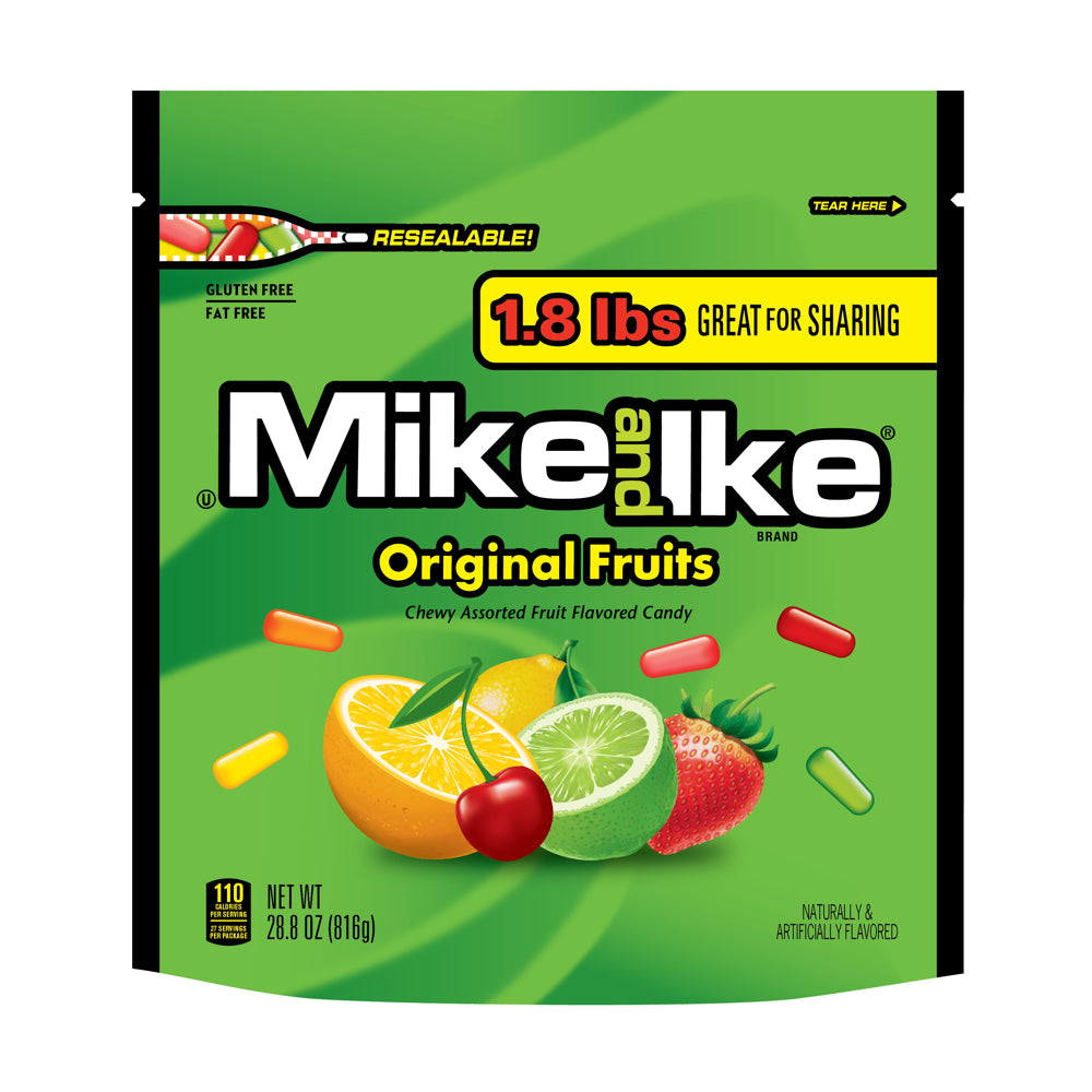 Mike & Ike Original Fruits  Stand Up Bag 1.8lb   1/6ct