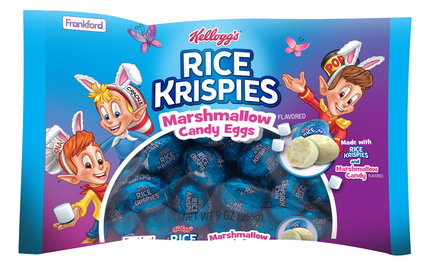 Rice Krispies Marshmallow Flavored Foiled Eggs - Laydown Bag - 9oz 12ct