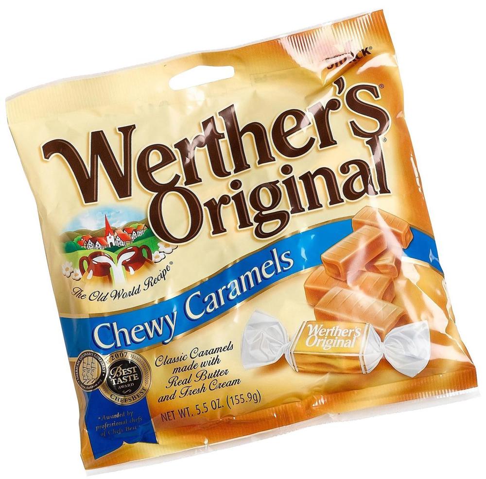 Storck Werther's Peg Bags Original Chewy 12ct 5.5oz