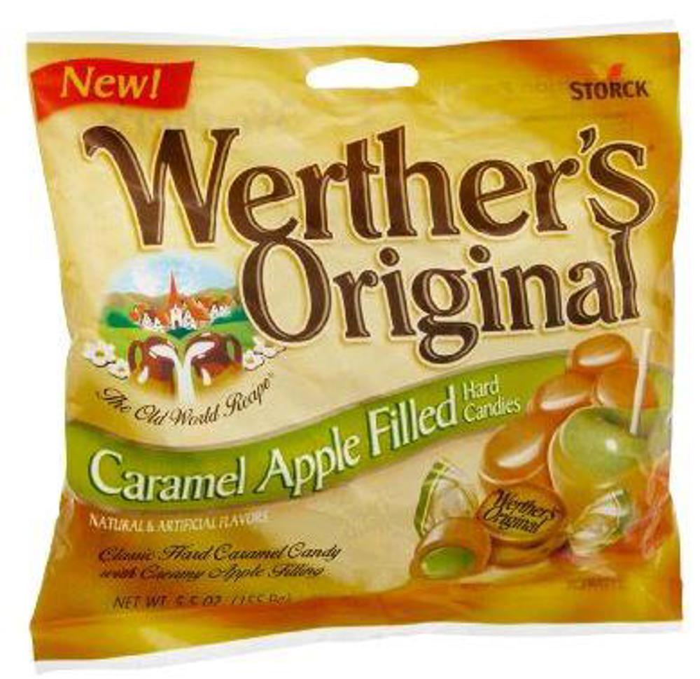 Storck Medium Peg Bags Werther's Original Caramel Apple 12ct 5.5oz