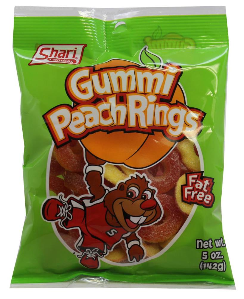 Taste Of Nature Peg Shari Items Gummi Peach Rings Bag 12ct 5oz