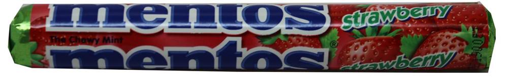 Mentos Singles Roll Strawberry 24/15ct 1.32oz