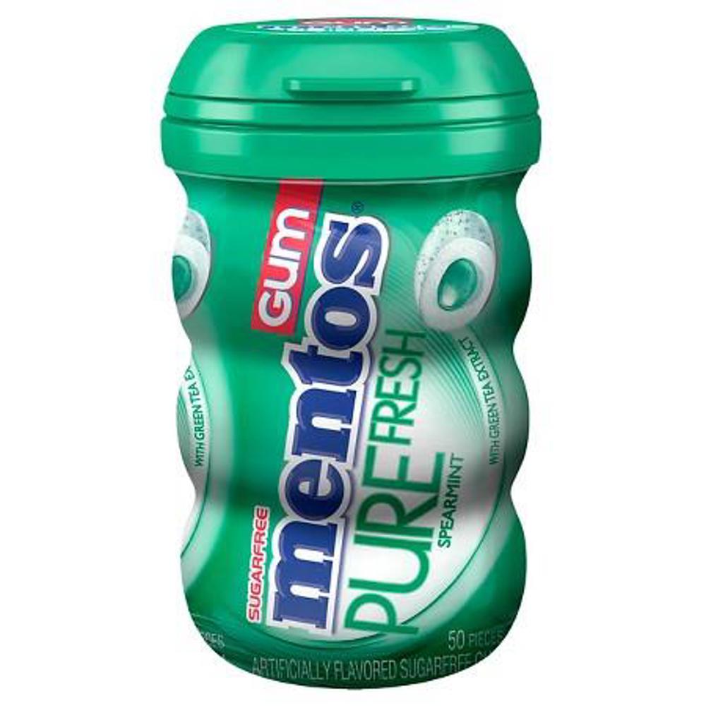 Mentos Gum Big Bottle Spearmint 6/4ct 3.53oz